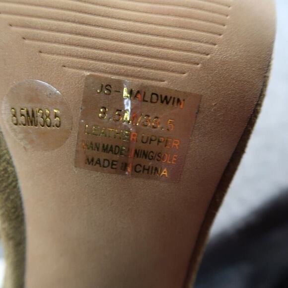 Jessica Simpson Shoes Womens 8.5 Bootie Fringe Open Toe Two Tone Leather Fashion - Picture 13 of 13